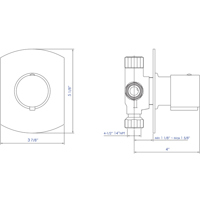 ALFI Brand AB9101-BN Brushed Nickel Modern Round 3 Way Shower Diverter