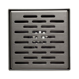 ALFI ABSD55C-BSS 5" x 5" Square Stainless Steel Shower Drain with Groove Holes