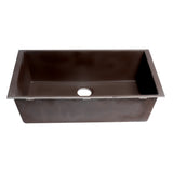 ALFI Brand AB3322UM-C Chocolate 33" Undermount Granite Composite Kitchen Sink