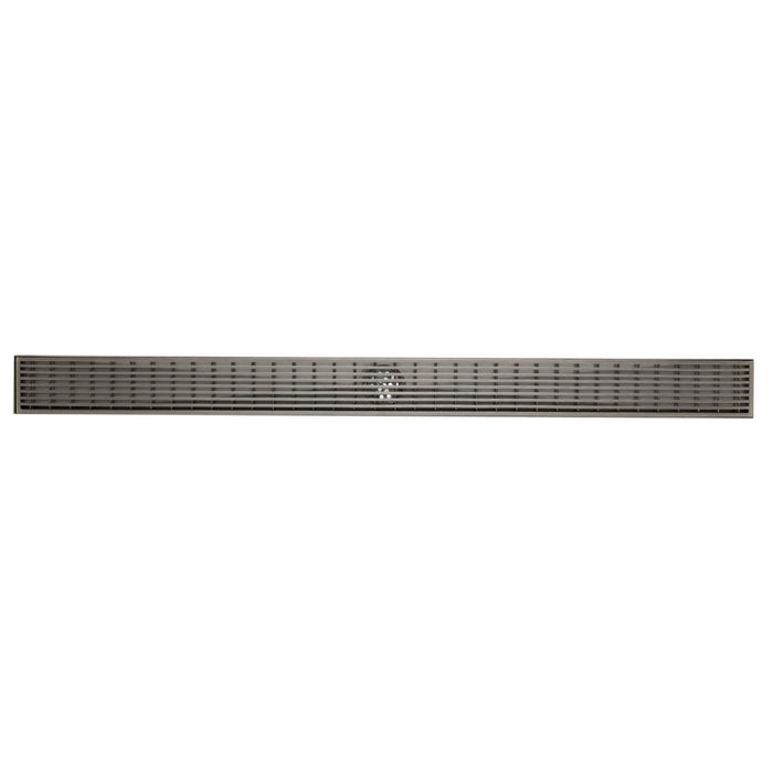 ALFI ABLD36D 36" Modern Stainless Steel Linear Shower Drain with Groove Lines