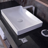 TOTO LT476GR#01 Kiwami Rectangular 23" Vessel Bathroom Sink with CEFIONTECT, Cotton White