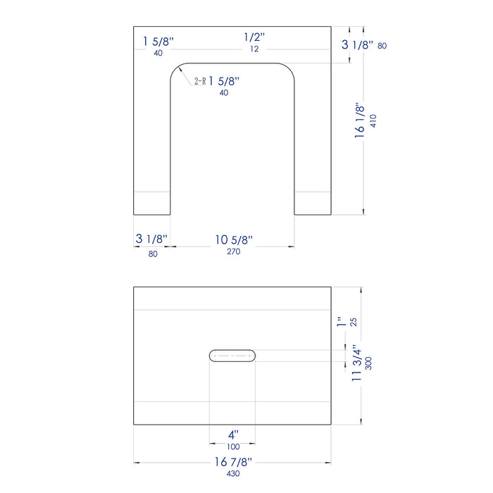 ALFI Brand ABST99 White Matte Solid Surface Resin Bathroom/Shower Stool