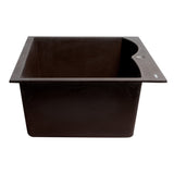 ALFI Brand AB3320DI-C Chocolate 33" 2x Bowl Drop-in Granite Comp Kitchen Sink