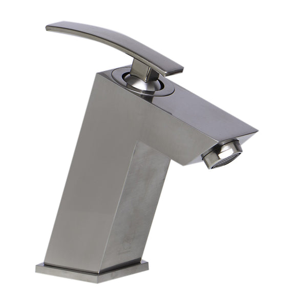ALFI Brand AB1628-BN Brushed Nickel Single Lever Bathroom Faucet
