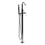 ALFI AB2534-PC Polished Chrome Floor Mounted Tub Filler Mixer with Shower Head