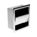 ALFI Brand ABTP77-PSS Polished Stainless Steel Recessed Modern Toilet Paper Holder with Cover