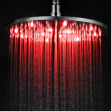 ALFI Brand LED12R-BN Brushed Nickel 12" Round Multi Color LED Rain Shower Head