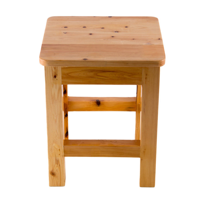 ALFI Brand AB4407 10" x 10" Square Wooden Bench/Stool Multi-Purpose Accessory