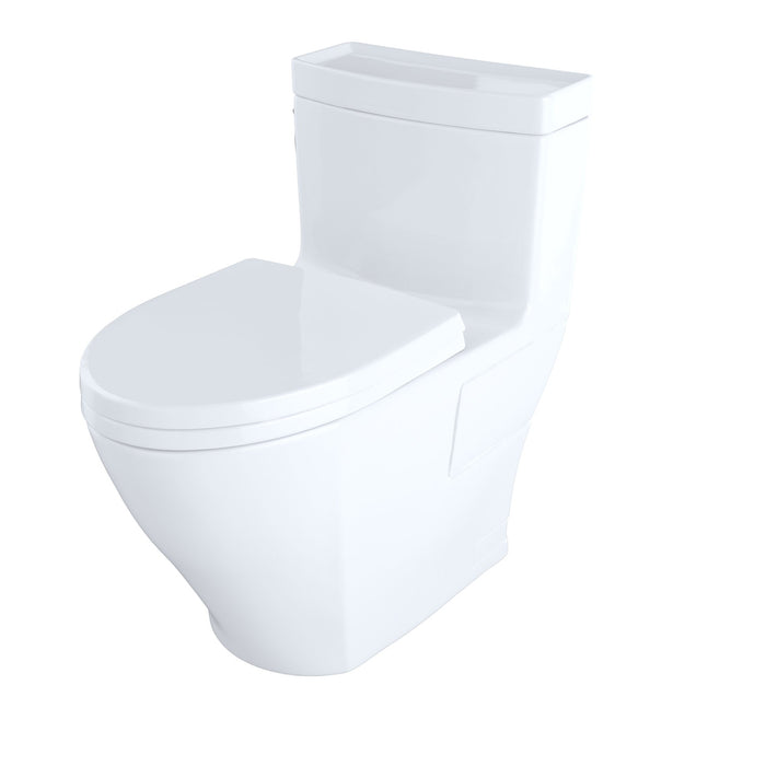 TOTO MS626124CEFG#01 Aimes WASHLET+ One-Piece Elongated 1.28 GPF Skirted Toilet, Cotton White