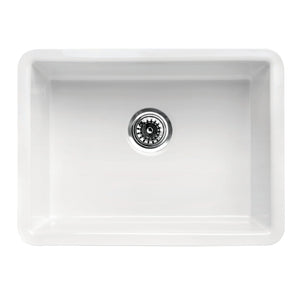 ALFI Brand AB2317 23" White Fireclay Undermount Kitchen Sink