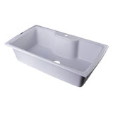 ALFI AB3520DI-W White 35" Drop-In Single Bowl Granite Composite Kitchen Sink