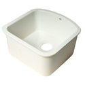 ALFI Brand AB1818C 17" White Fireclay Undermount D-Shaped Kitchen Sink