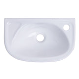 ALFI Brand AB102 Small White Wall Mounted Porcelain Bathroom Sink Basin