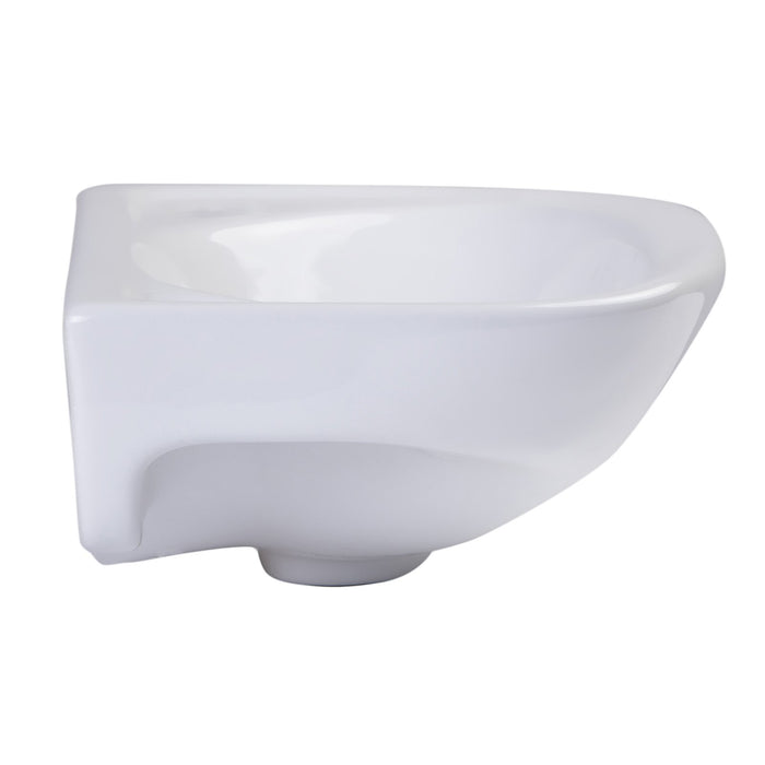 ALFI Brand AB102 Small White Wall Mounted Porcelain Bathroom Sink Basin