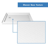 DreamLine E2223232XXQ0004 Flex 32"D x 32"W x 78 3/4"H Pivot Shower Enclosure, Base, and White Wall Kit in Brushed Nickel