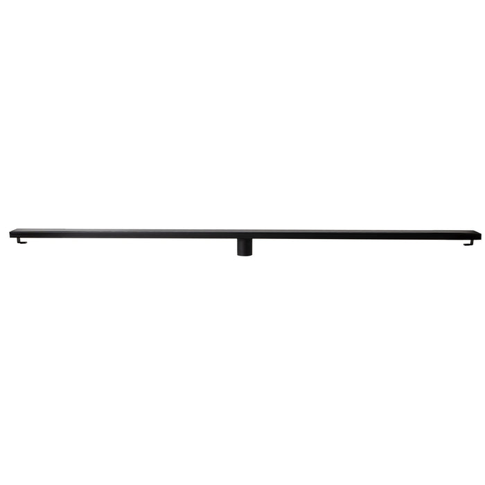 ALFI Brand ABLD59B-BM 59" Black Matte Stainless Steel Linear Shower Drain with Solid Cover