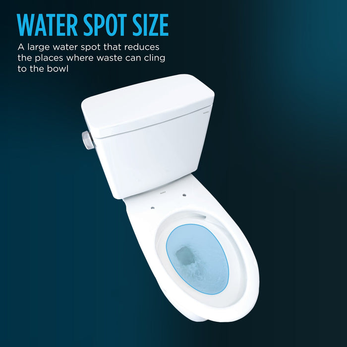 TOTO MS776124CEFG#01 Drake Elongated Two-Piece 1.28 GPF Toilet with SoftClose Seat, Washlet+ Ready