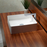 TOTO LT574#01 Arvina Square Vessel Fireclay Bathroom Sink, Cotton White