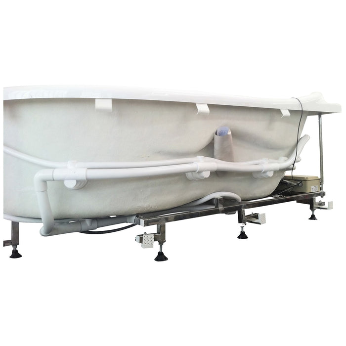EAGO AM124ETL-L 6 ft Left Corner Acrylic White Whirlpool Bathtub for Two