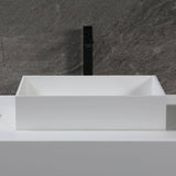 ALFI Brand ABRS2014 20" x 14" White Matte Solid Surface Resin Sink