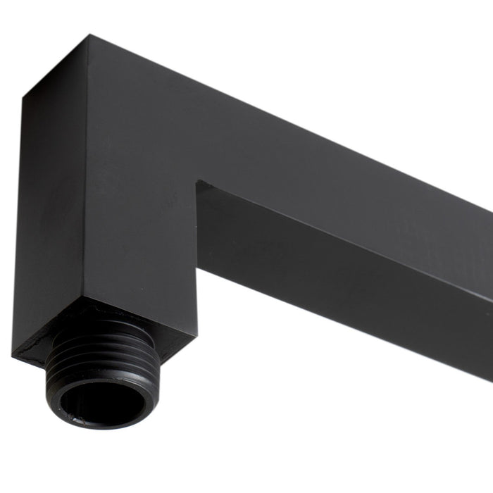 ALFI Brand ABSA20S-BM Black Matte 20" Square Wall Shower Arm