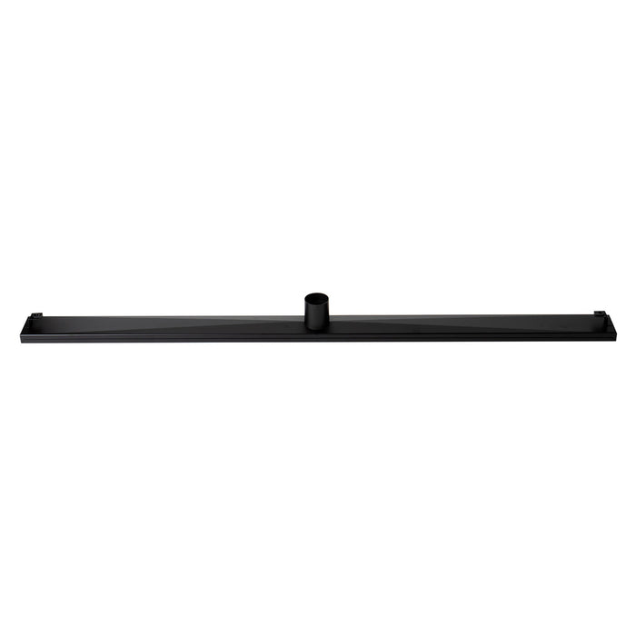 ALFI Brand ABLD47B-BM 47" Black Matte Brushed Stainless Steel Linear Shower Drain with Solid Cover