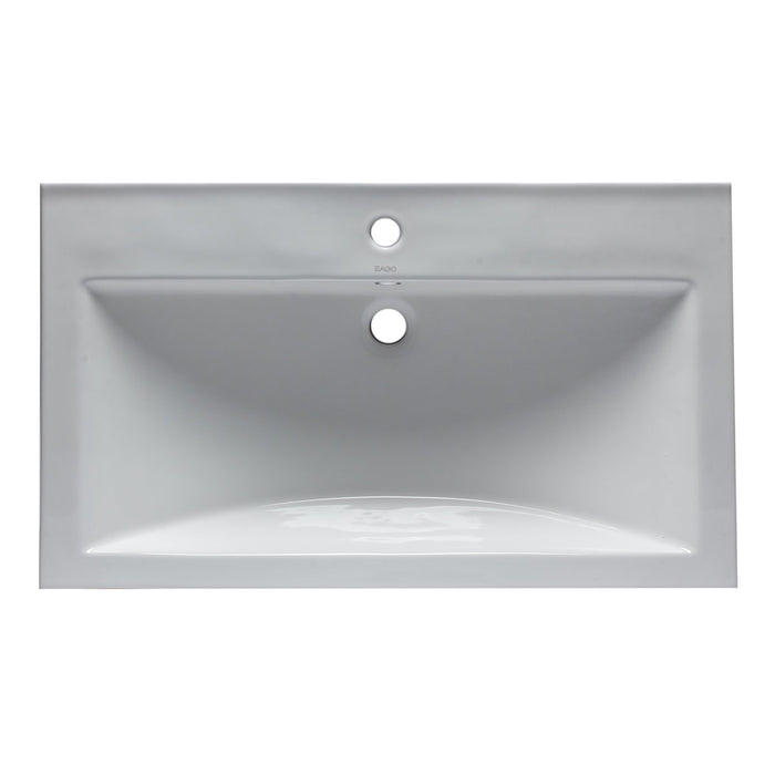 EAGO BH001 White Ceramic 32" x 19" Rectangular Drop in Sink