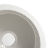 ALFI Brand ABF1818R-W White Round 18" x 18" Undermount/Drop in Fireclay Prep Sink