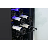 Edgestar BWR301BL 15" Wide 25 Bottle Built-In Single Zone Wine Cooler in Black