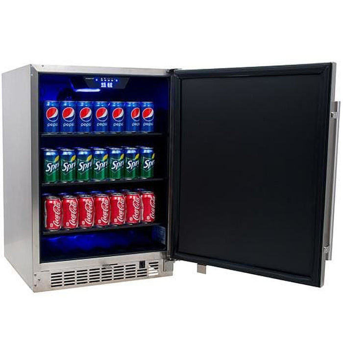 Edgestar CBR1501SSOD 24" Wide 142 Can Built-In Outdoor Beverage Cooler in Stainless Steel