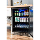 Edgestar CBR1501SLD 24" Wide 142 Can Built-In Beverage Cooler in Stainless Steel