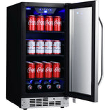 Edgestar CBR902SG 15" Wide 80 Can Built-In Beverage Cooler in Stainless Steel