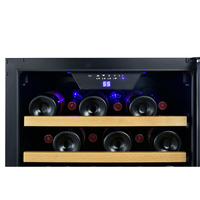 Edgestar CWF440SZ 20" Wide 44 Bottle Capacity Free Standing Wine Cooler in Stainless Steel