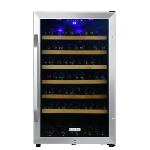 Free Standing Wine Cooler 34 Bottle Stainless Steel 20 Reversible