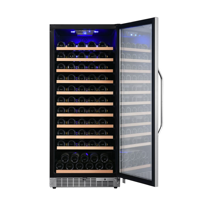 Edgestar CWR1212SZ 24" Wide 111 Bottle Capacity Free Standing Single Zone Wine Cooler in Stainless Steel
