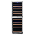 EdgeStar CWR1552DD 155 Bottle 24" Built In Dual Zone Double Door Wine Cooler