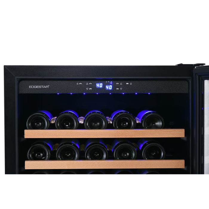EdgeStar CWR1552DD 155 Bottle 24" Built In Dual Zone Double Door Wine Cooler