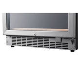 Edgestar CWR1552DZ 24" Wide 141 Bottle Capacity Built-In or Free Standing Dual Zone Wine Cooler in Stainless Steel