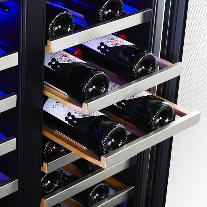 Edgestar CWR5631FD Built-In 30" Wide 56 Bottle Capacity French Door Wine Cooler in Stainless Steel