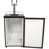 Edgestar KC2000SSTWINA 20" Wide Dual Tap Kegerator for Full Size Kegs in Stainless Steel