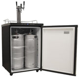 Edgestar KC3000TRIP 24" Wide Triple Tap Kegerator in Black