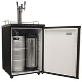 Edgestar KC3000TRIP 24" Wide Triple Tap Kegerator in Black