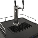 Edgestar KC3000TWIN 24" Wide Freestanding Double Tap Kegerator in Black