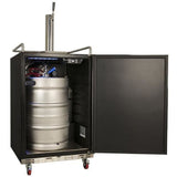 Edgestar KC7000BL 24" Wide Kegerator for Full Size Kegs in Black Stainless Steel