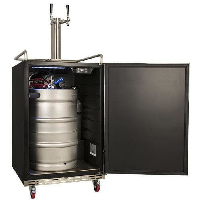 Edgestar KC7000SSTWIN 24" Wide Double Tap Kegerator for Full Size Kegs in Stainless Steel