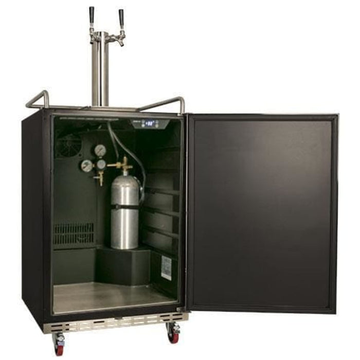 Edgestar KC7000SSTWIN 24" Wide Double Tap Kegerator for Full Size Kegs in Stainless Steel