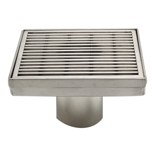 ALFI Brand ABSD55D 5" x 5" Square Stainless Steel Shower Drain with Groove Lines