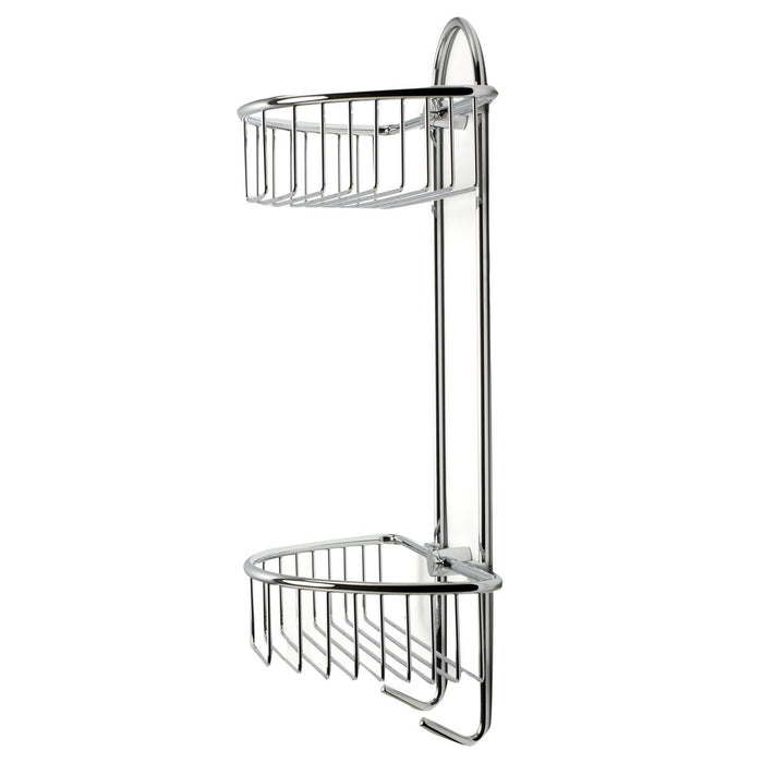 ALFI AB9534 Polished Chrome Wall Mounted Double Basket Shower Shelf Accessory