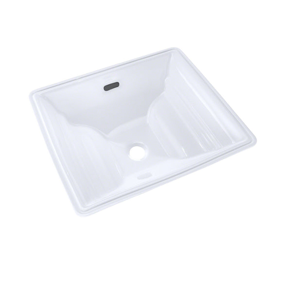 TOTO Aimes Rectangular Undermount Bathroom Sink with CeFiONtect, Cotton White, SKU: LT626G#01