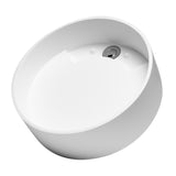 ALFI Brand ABRS15R 15" Round White Matte Solid Surface Resin Sink